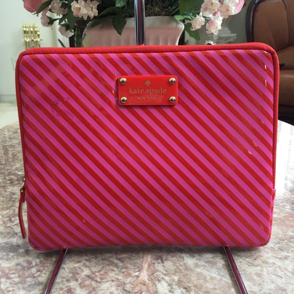 Kate Spade Pink and Red Striped iPad Tablet Case